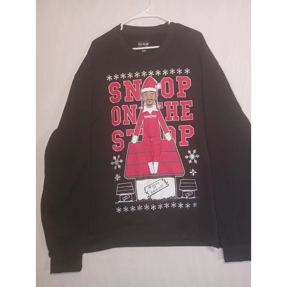 Dogg Supply By Snoop Dogg On The Stoop Sweatshirt Men Black Graphic Print 3XL